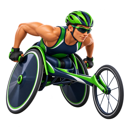 Ilustração de atleta PcD