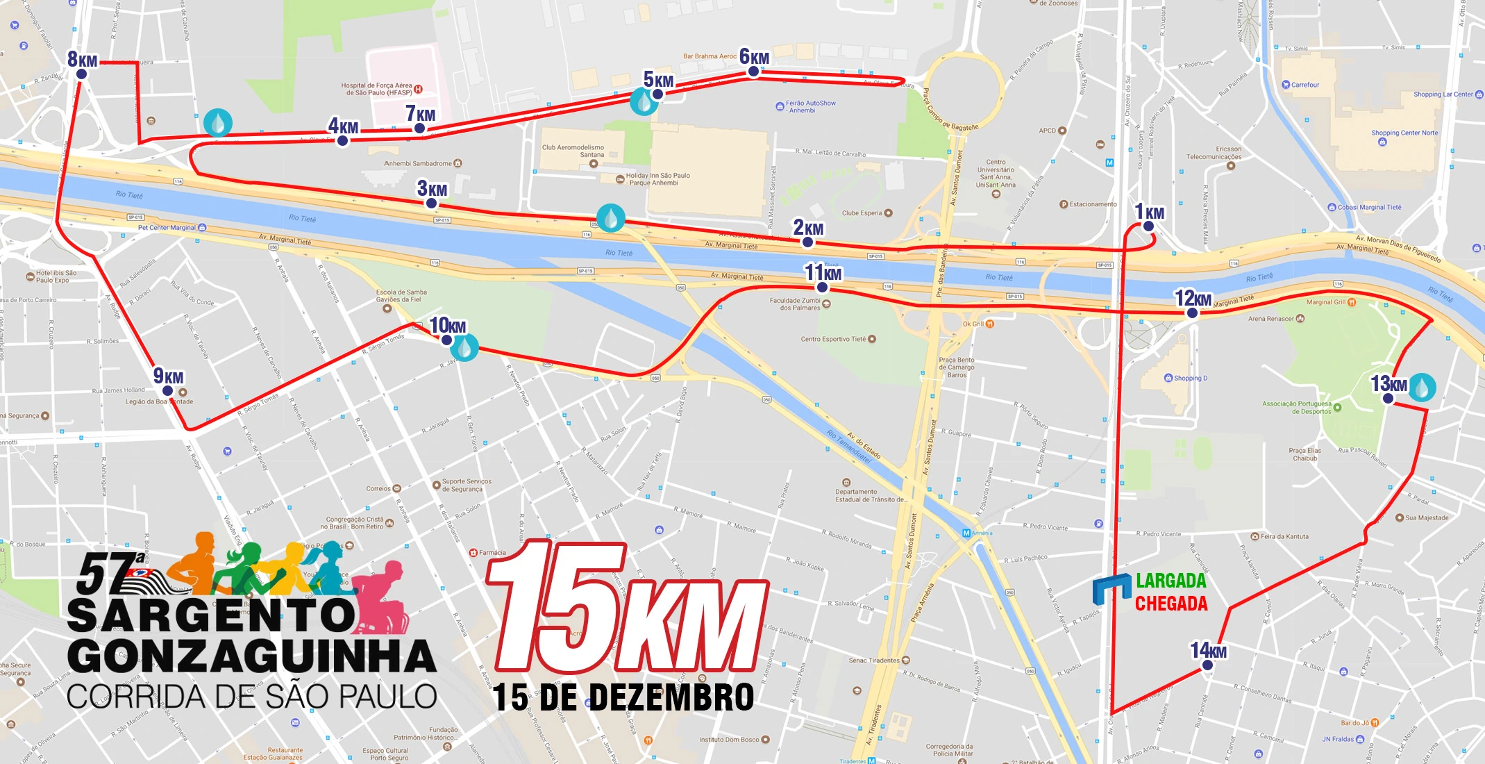 Percurso Corrida 15km